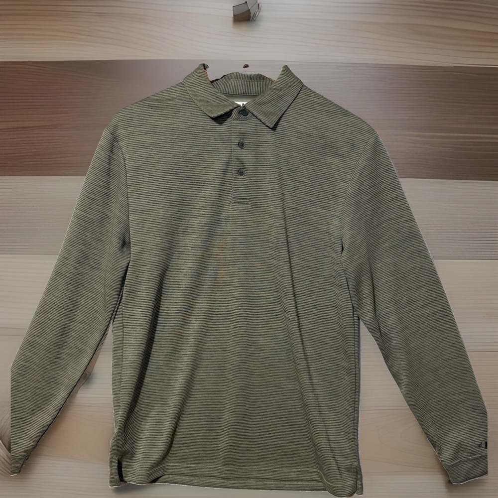Grand Slam Performance Small Men's Airflow Long Sleeve Shirt Green